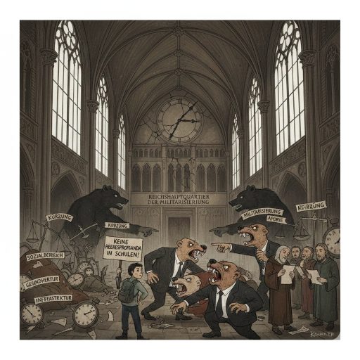 „die Uhren im Reichshauptquartier der Militarisierung“ |&nbsp;Zitat