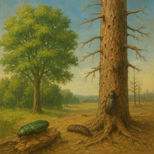 »Von Nadelbäumen dominierte Wälder sind zunehmend anfällig für Holz- und Rindenbohrkäfer, insbesondere den Buchdrucker«&nbsp;|