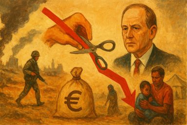 Alle müssen Opfer bringen. Vor allem die Armen der Ärmsten. Für die Kriegsvorbereitungen. Auf einen Krieg oder für einen Krieg? |&nbsp;Zitat