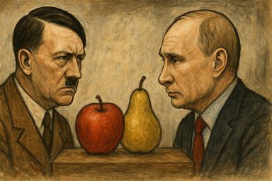 Merz vergleicht Äpfel mit Birnen: Die Kritik an der Putin-Hitler-Analogie. |&nbsp;Zitat