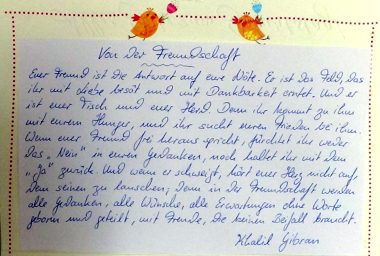 Was Freunde einander schenken,&nbsp;…